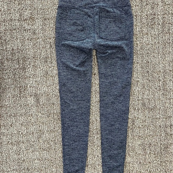 EUC Athleta Metro High Waist Heathered Navy Herringbone Leggings size XS - Picture 6 of 10